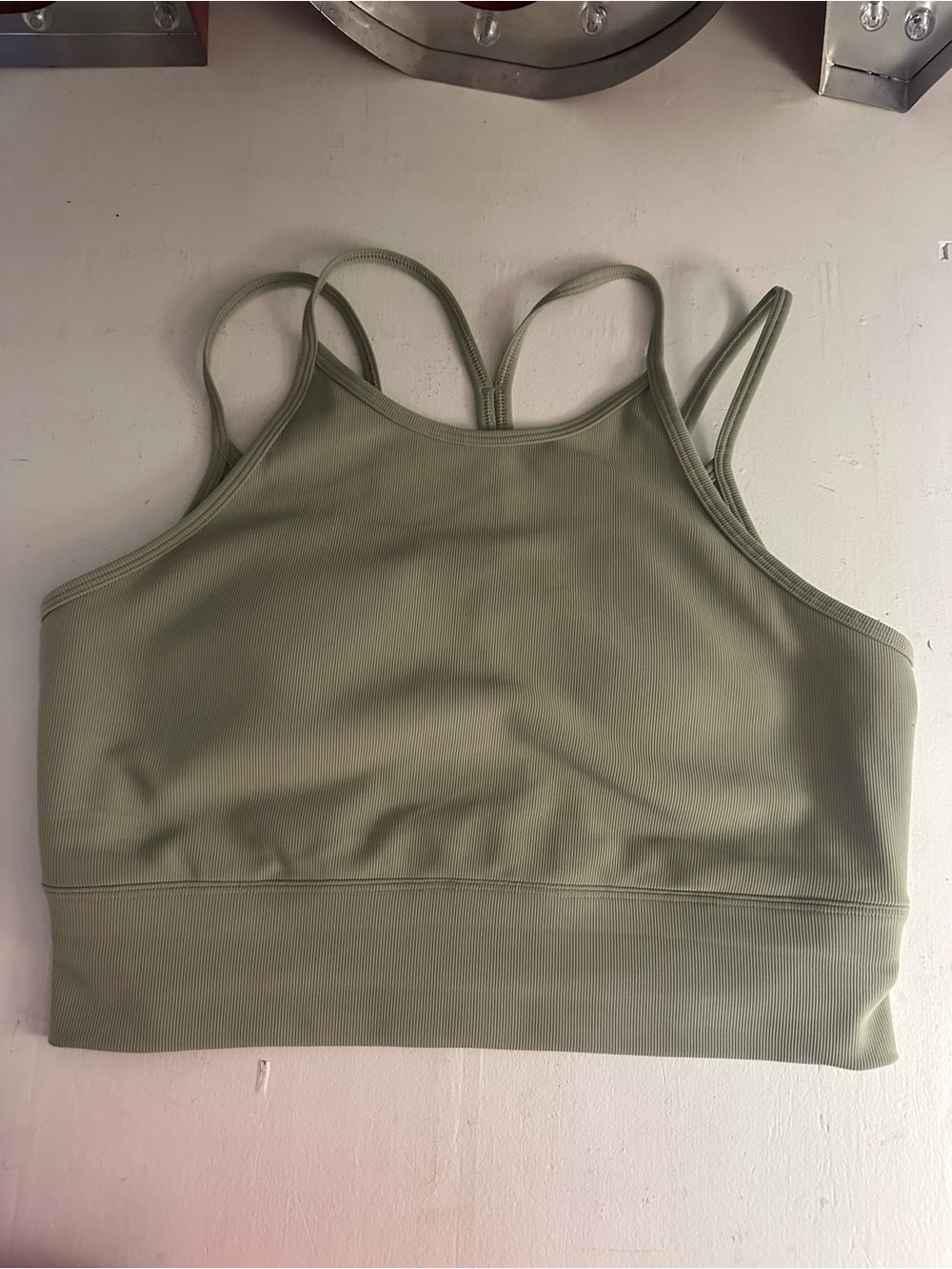 Cal is Women's Sage Green Longline Sports Bra